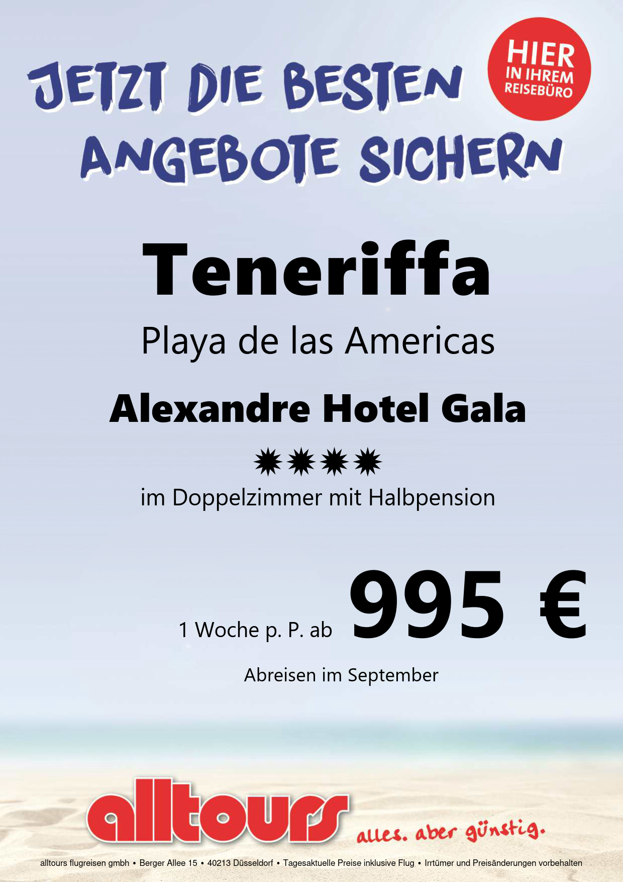 alltours Kurzfristangebot Teneriffa
